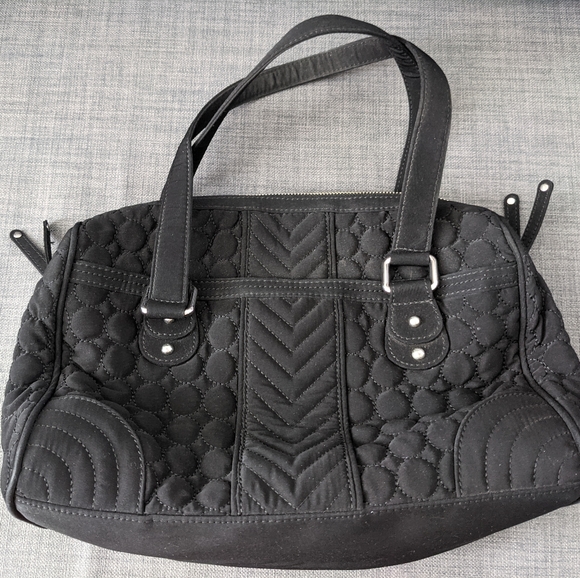 Vera Bradley Bags Vera Bradley Black Microfiber Bag Poshmark